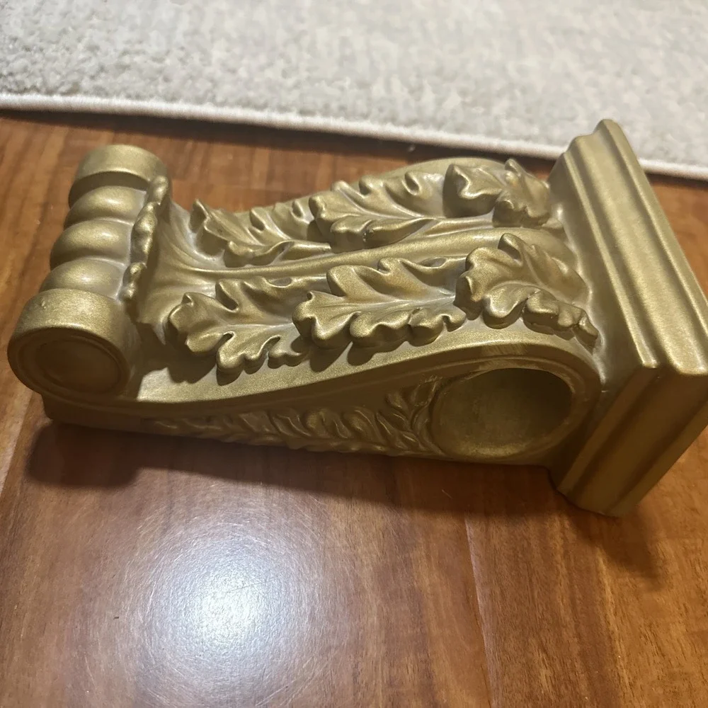 Gold Wall Shelf Sconce Acanthus Leaf Scroll French Baroque 6